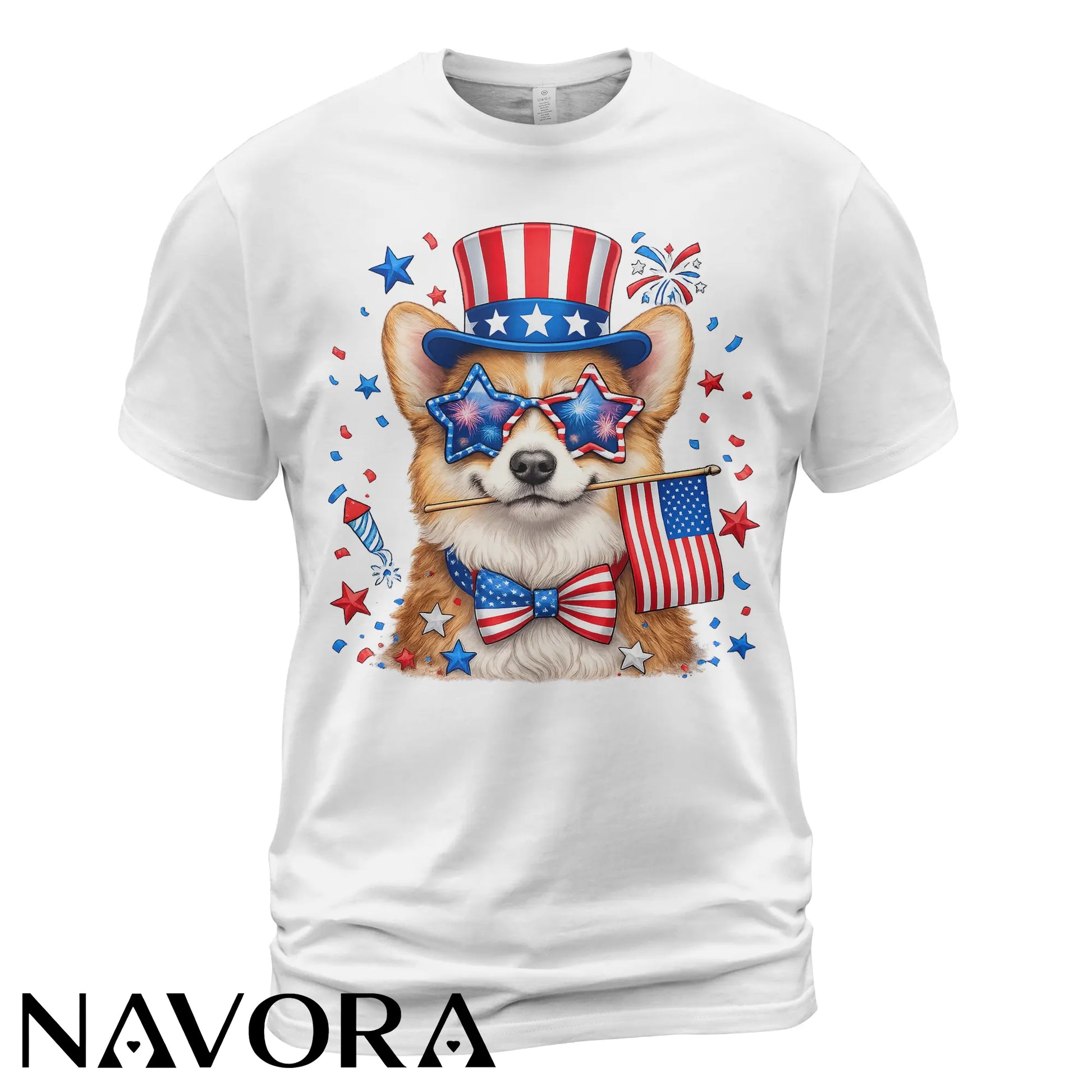 Corgi T-Shirt Patriotic 4th of July Independence Day Celebration