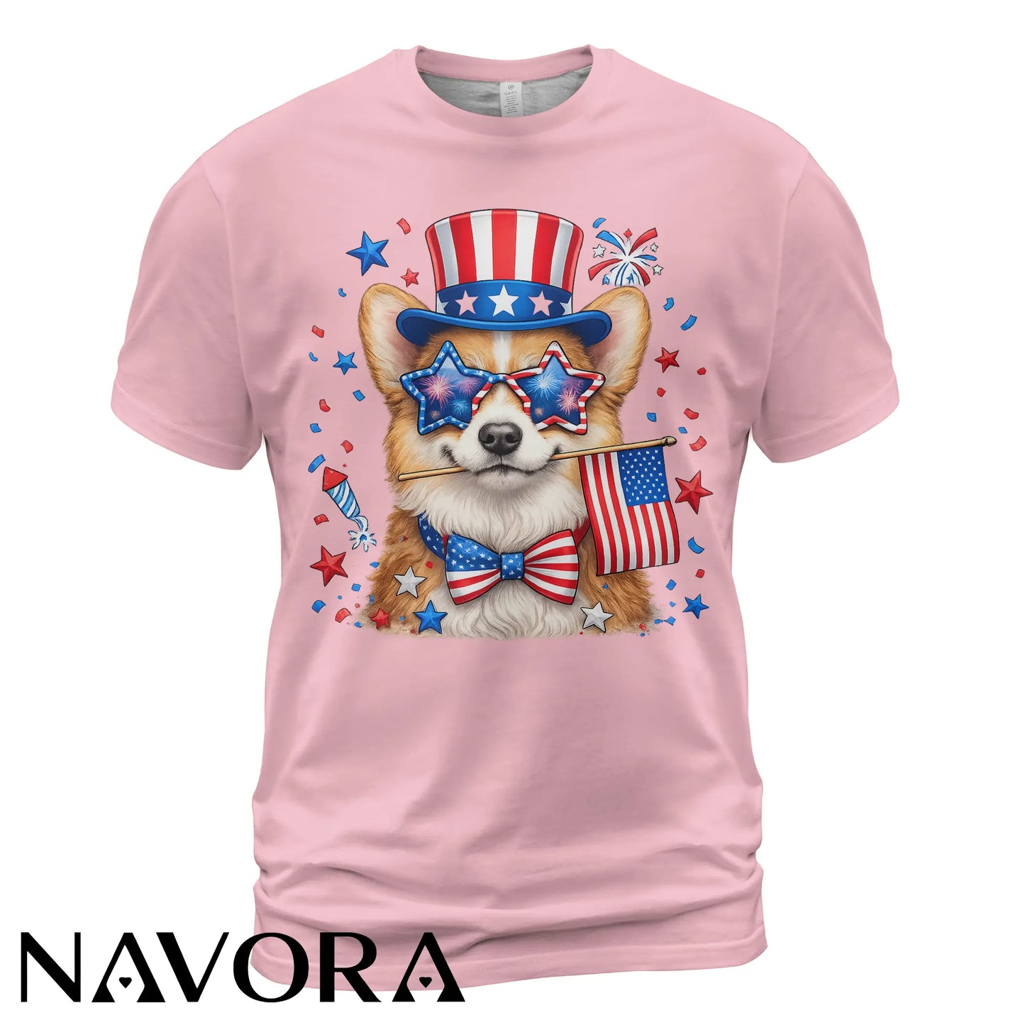 Corgi T-Shirt Patriotic 4th of July Independence Day Celebration