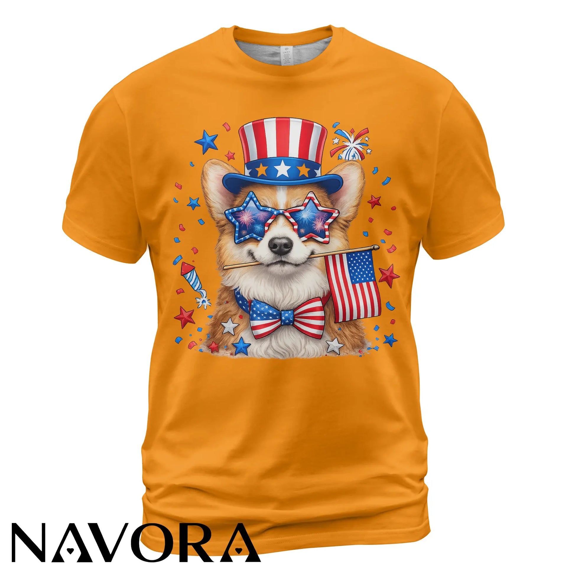 Corgi T-Shirt Patriotic 4th of July Independence Day Celebration