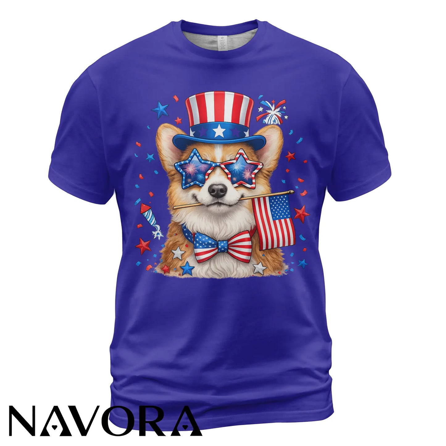 Corgi T-Shirt Patriotic 4th of July Independence Day Celebration