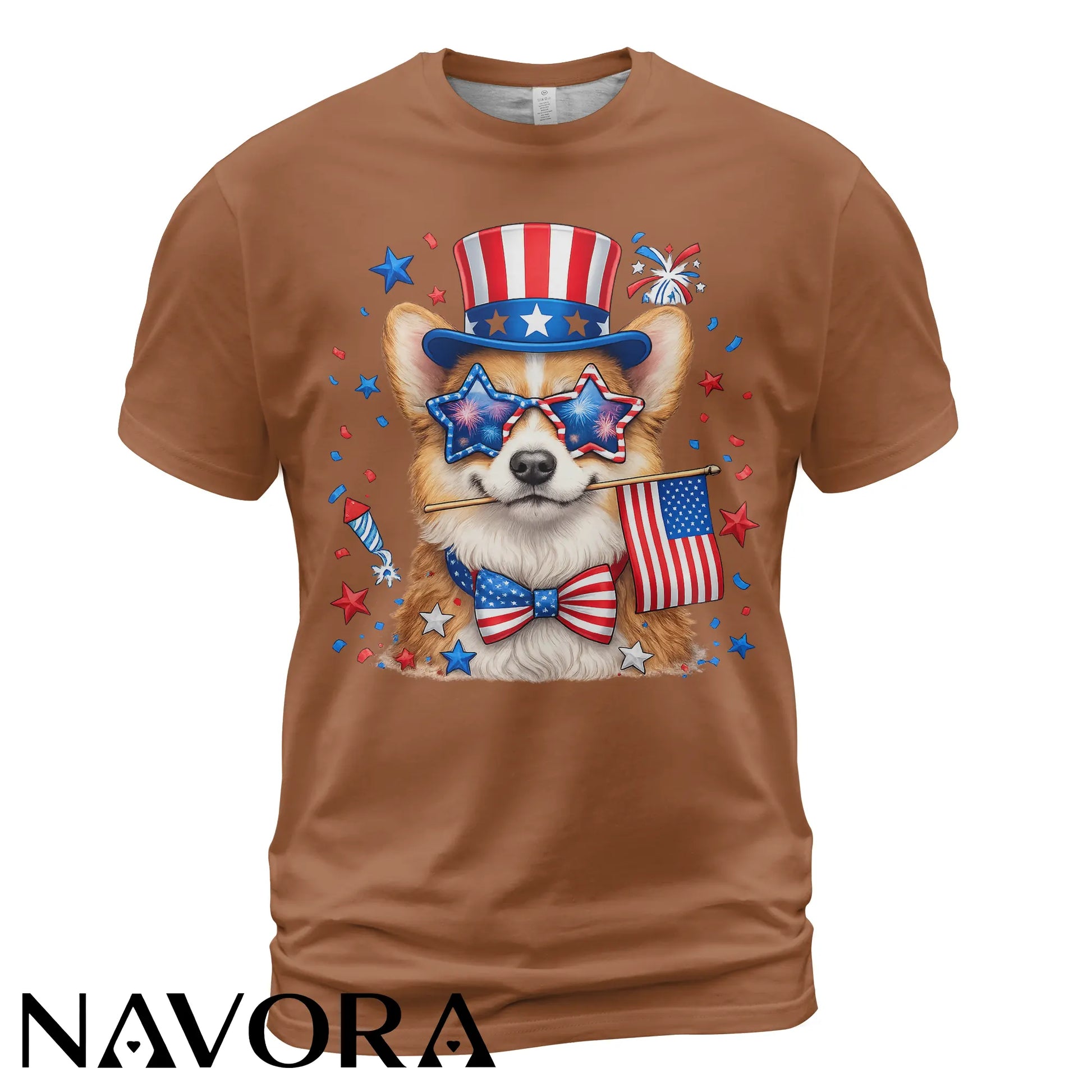 Corgi T-Shirt Patriotic 4th of July Independence Day Celebration