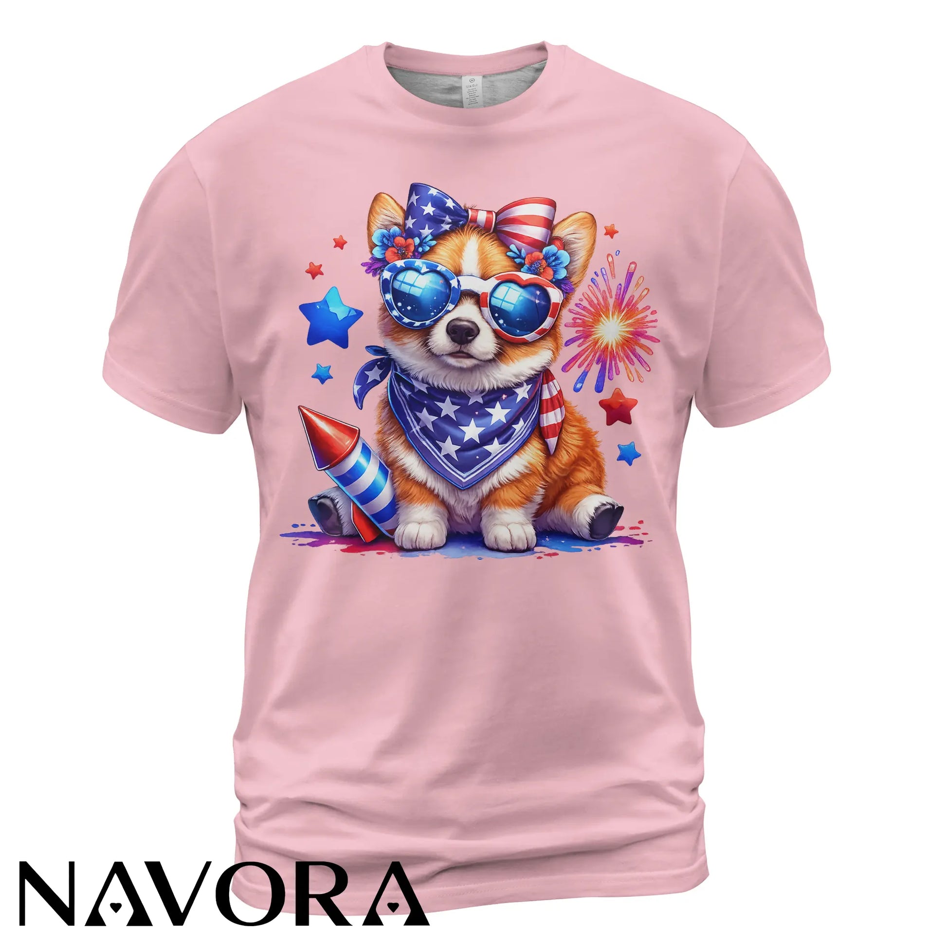 Cute Corgi T-Shirt – 4th of July Independence Day Patriotic Shirt