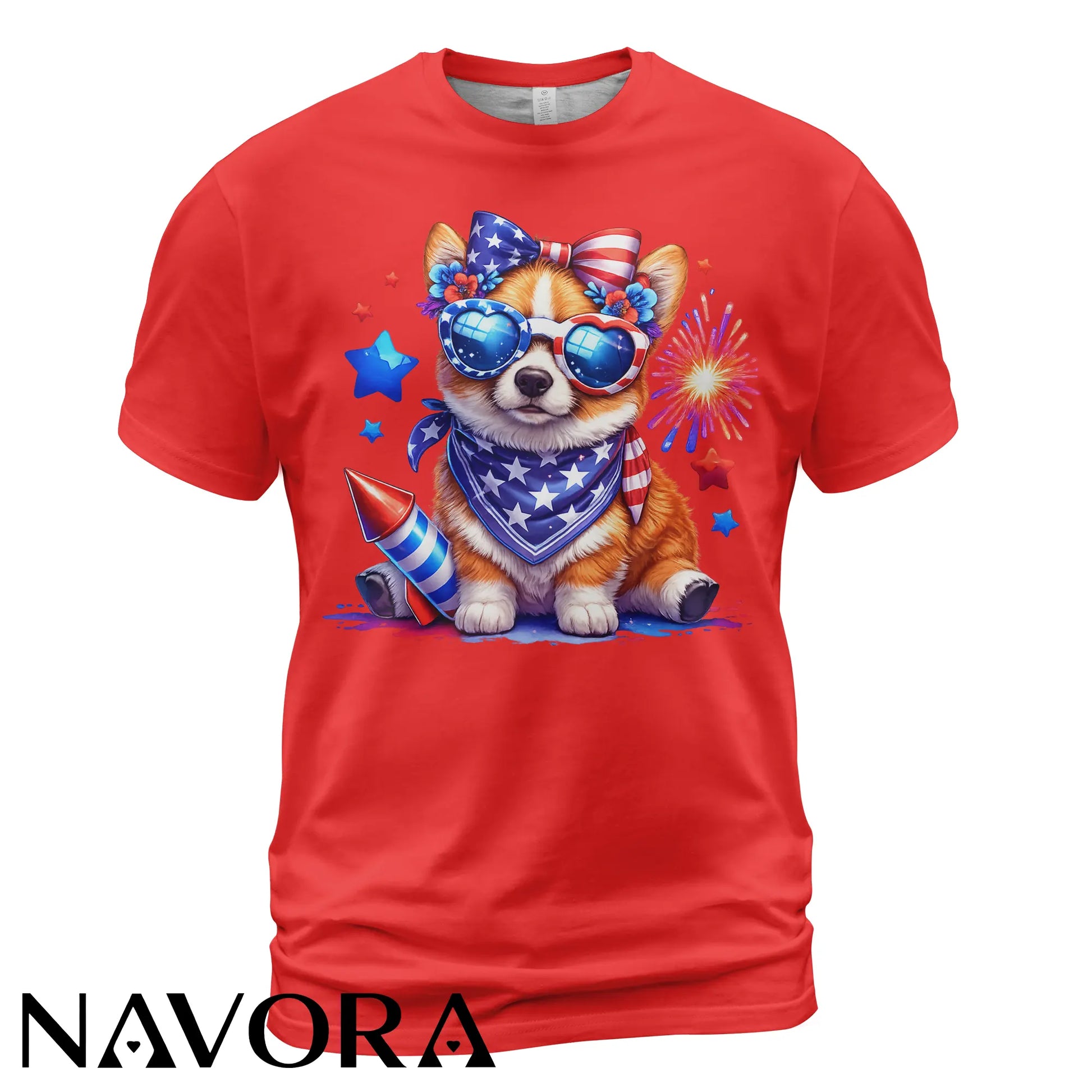 Cute Corgi T-Shirt – 4th of July Independence Day Patriotic Shirt