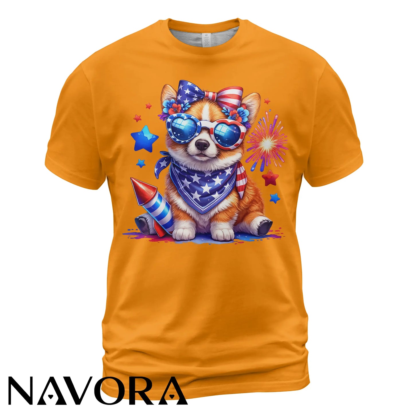 Cute Corgi T-Shirt – 4th of July Independence Day Patriotic Shirt