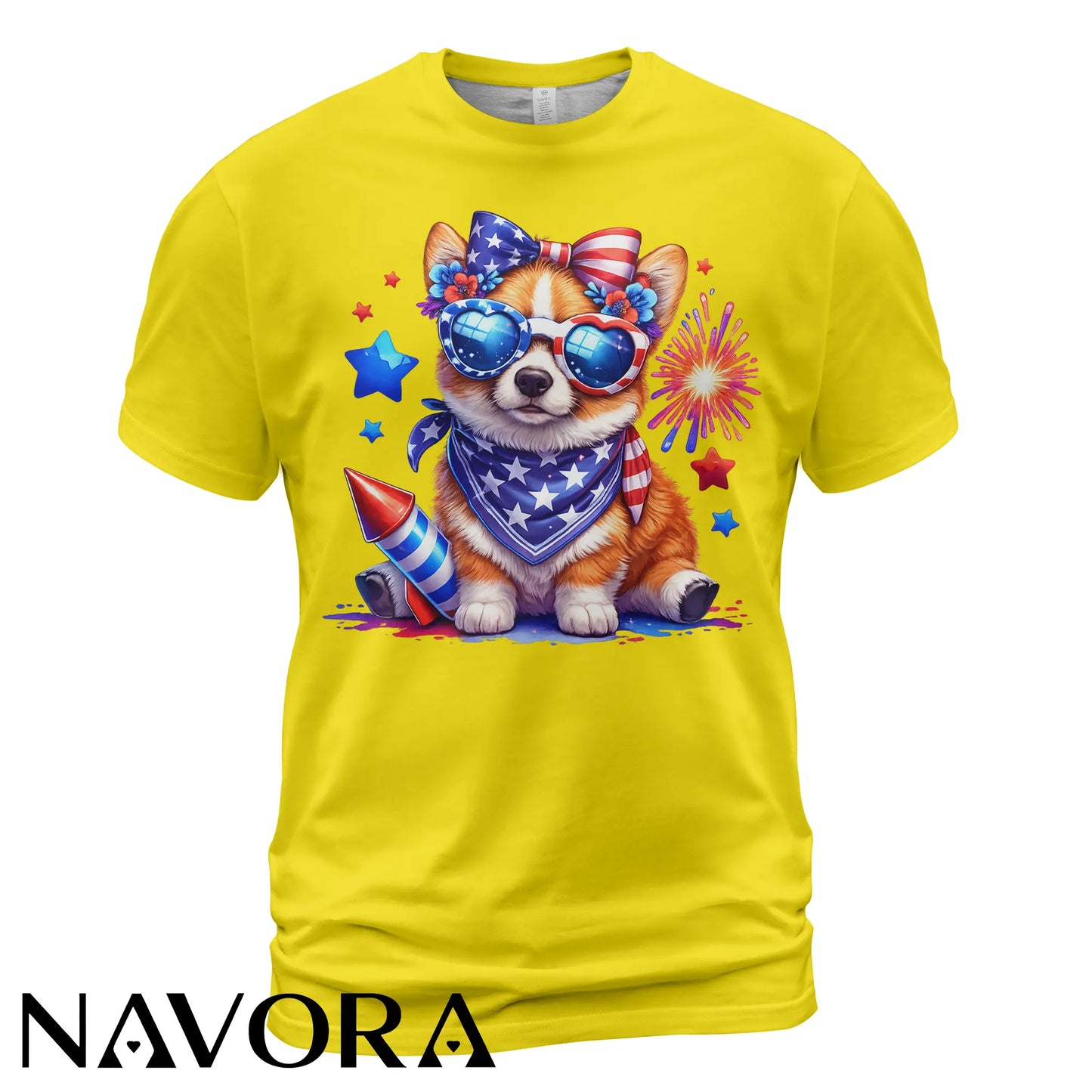 Cute Corgi T-Shirt – 4th of July Independence Day Patriotic Shirt