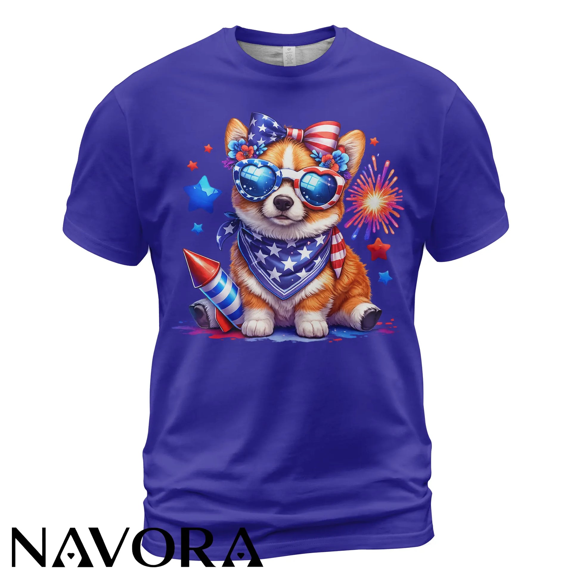 Cute Corgi T-Shirt – 4th of July Independence Day Patriotic Shirt