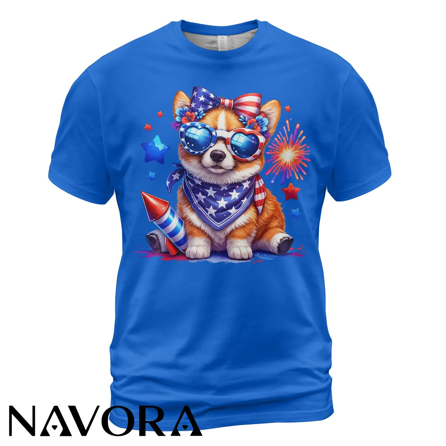Cute Corgi T-Shirt – 4th of July Independence Day Patriotic Shirt