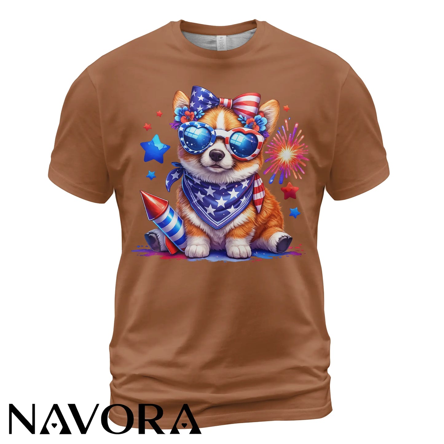 Cute Corgi T-Shirt – 4th of July Independence Day Patriotic Shirt