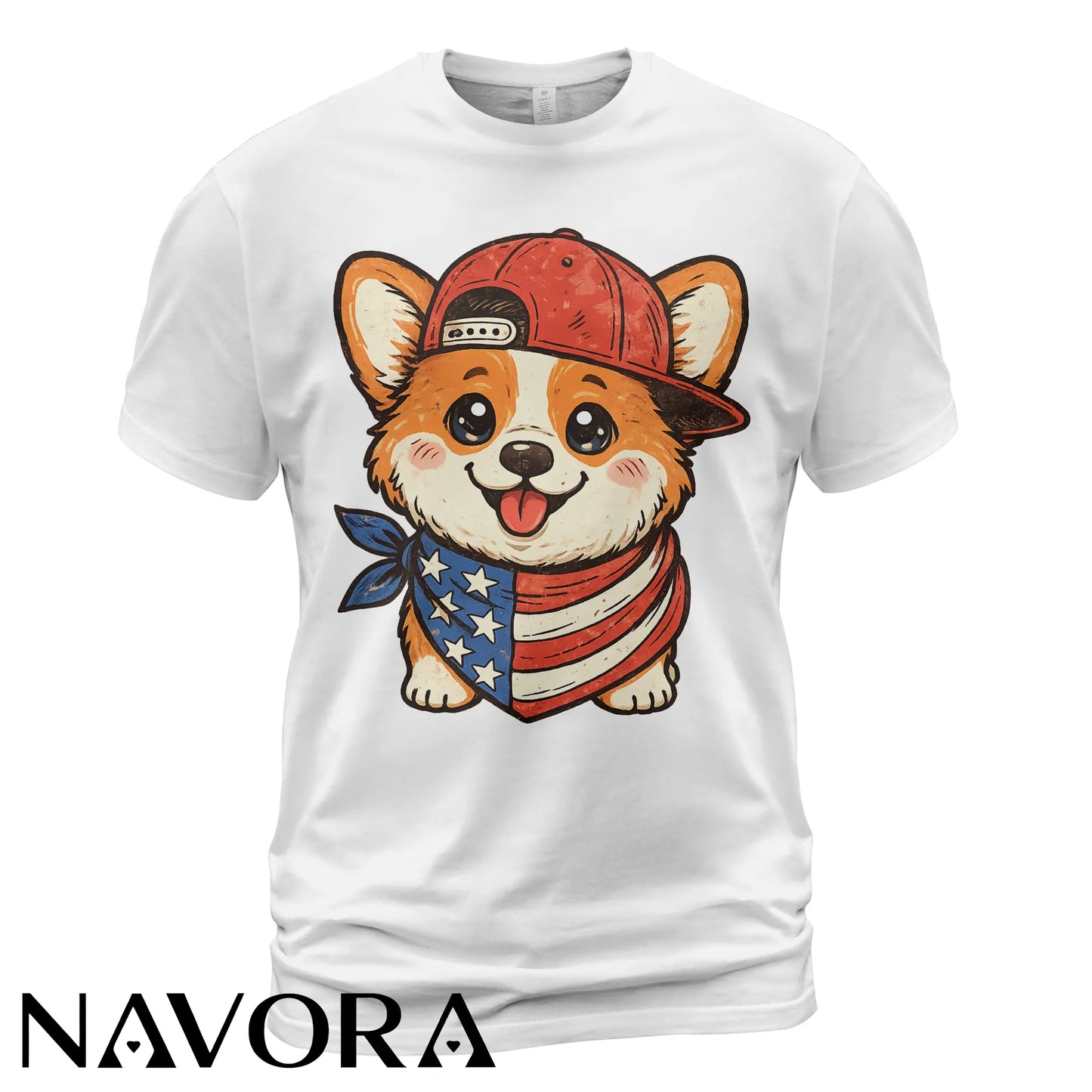 Cute Corgi T-Shirt – Patriotic 4th of July Independence Day Shirt