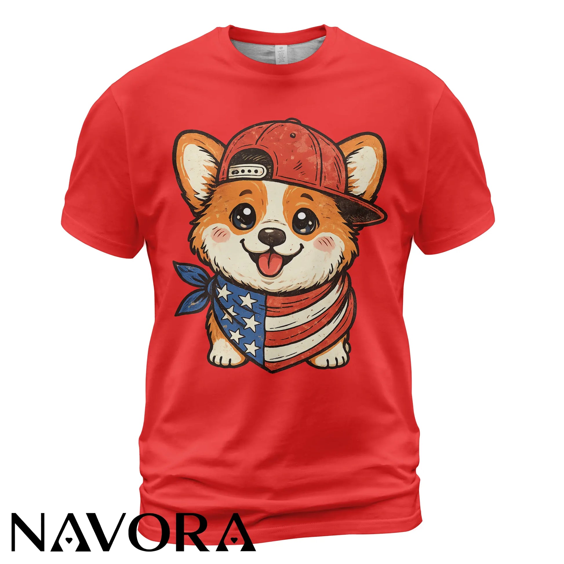 Cute Corgi T-Shirt – Patriotic 4th of July Independence Day Shirt