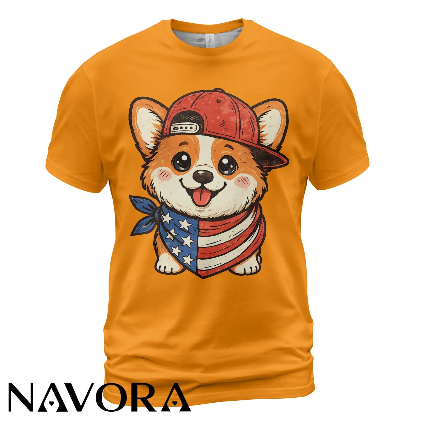 Cute Corgi T-Shirt – Patriotic 4th of July Independence Day Shirt