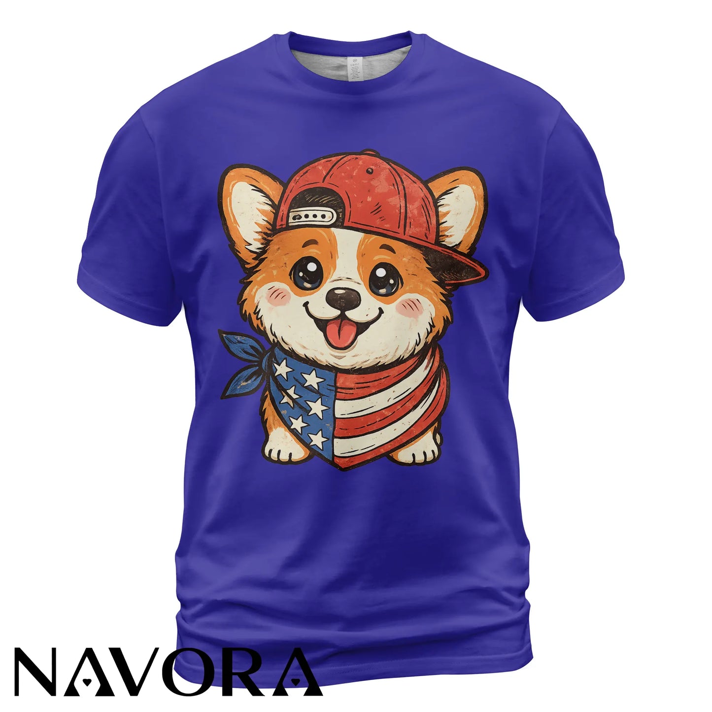Cute Corgi T-Shirt – Patriotic 4th of July Independence Day Shirt