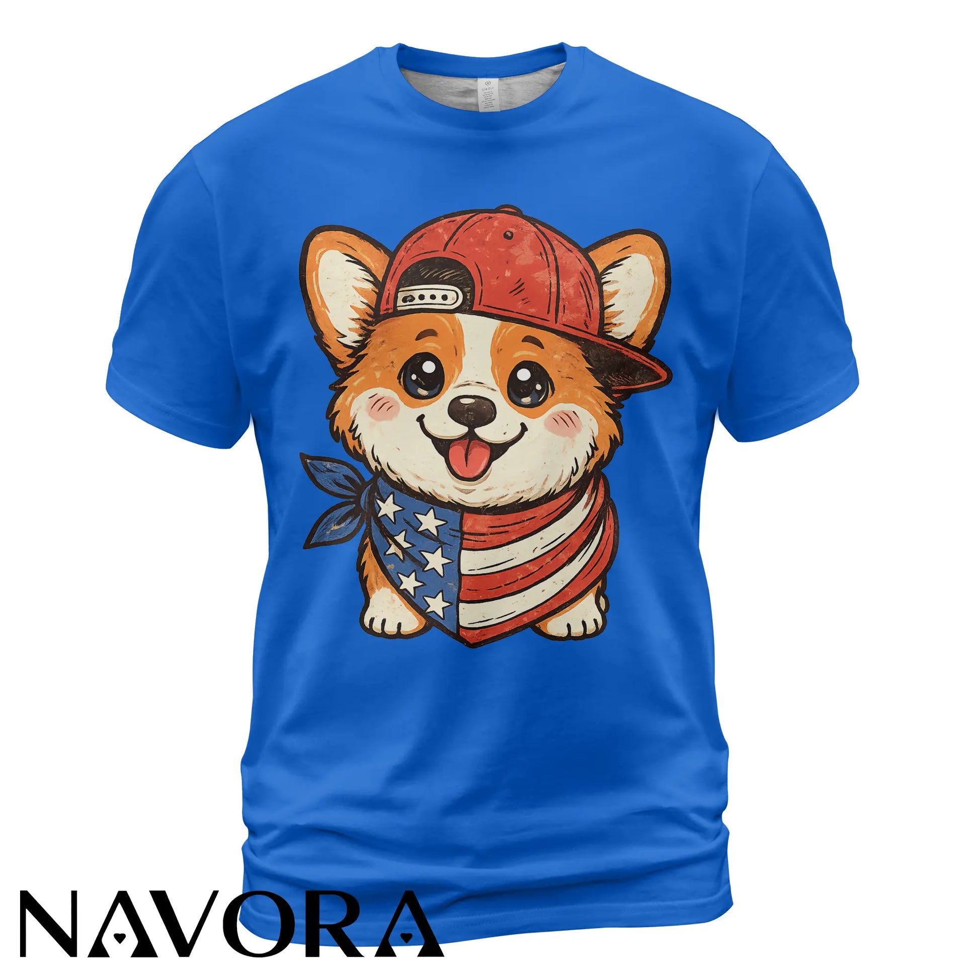 Cute Corgi T-Shirt – Patriotic 4th of July Independence Day Shirt