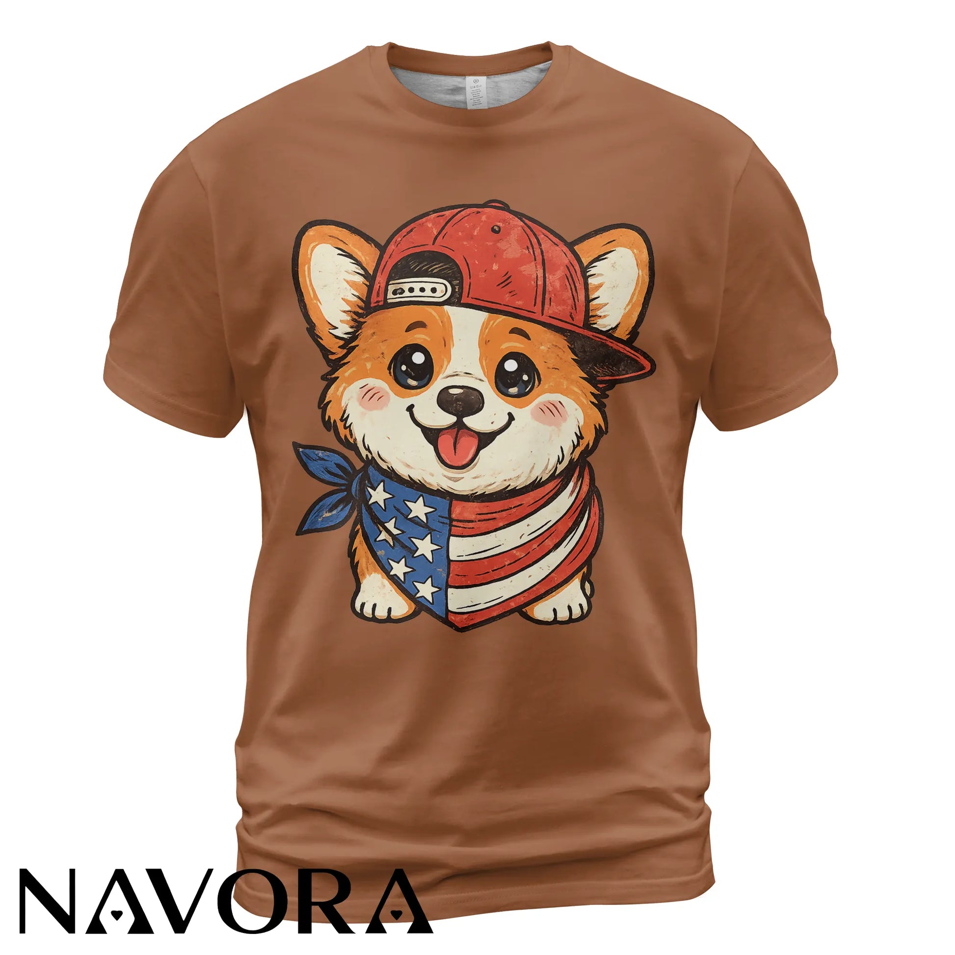 Cute Corgi T-Shirt – Patriotic 4th of July Independence Day Shirt