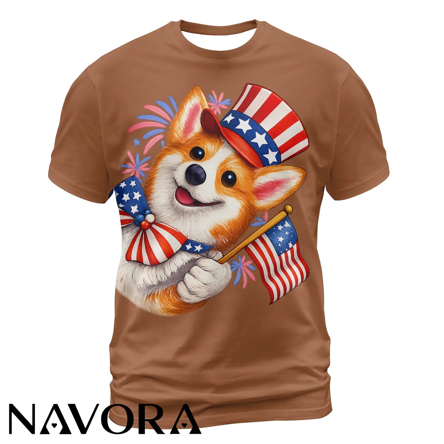 Cute Patriotic Corgi T-Shirt – 4th of July Independence Day Shirt