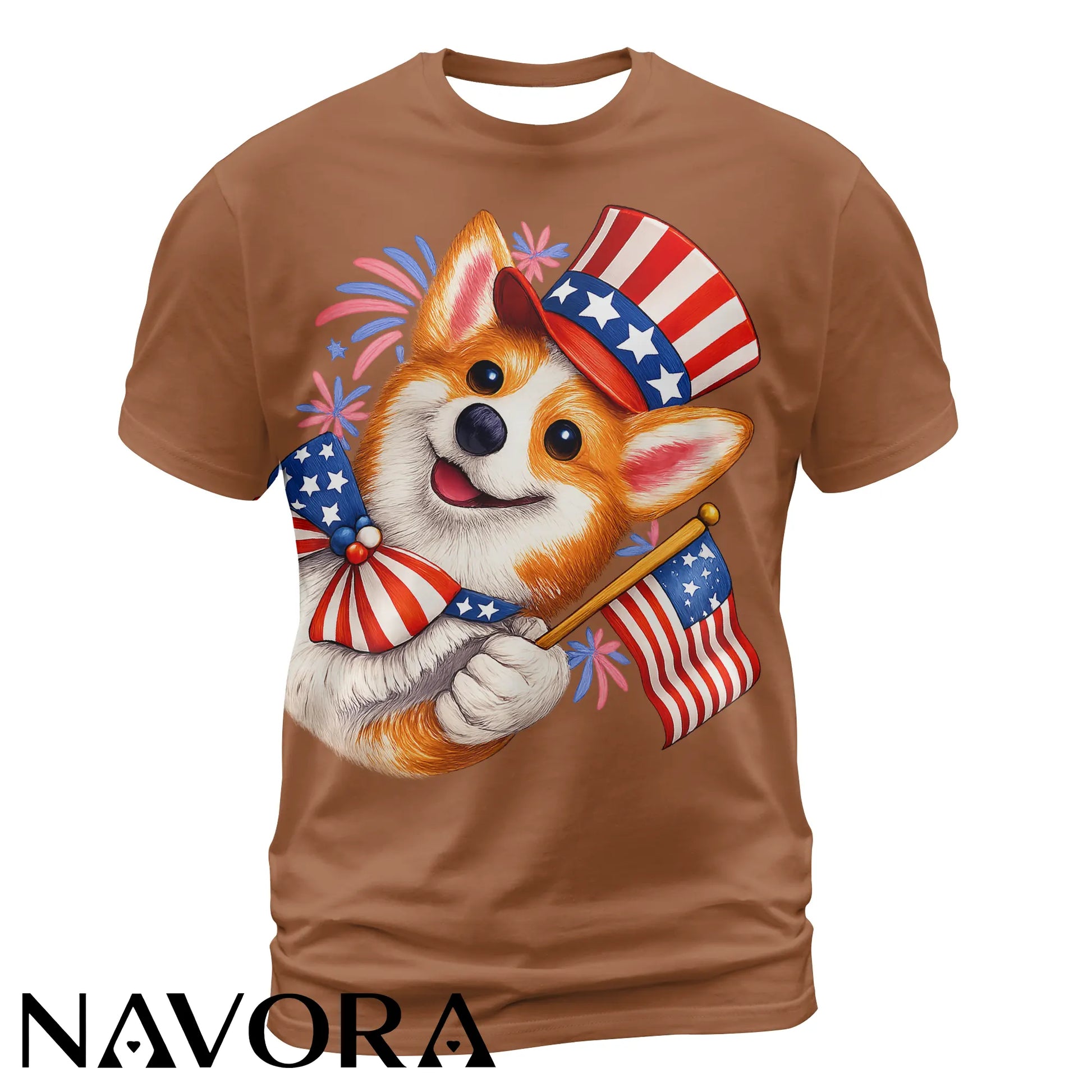 Cute Patriotic Corgi T-Shirt – 4th of July Independence Day Shirt
