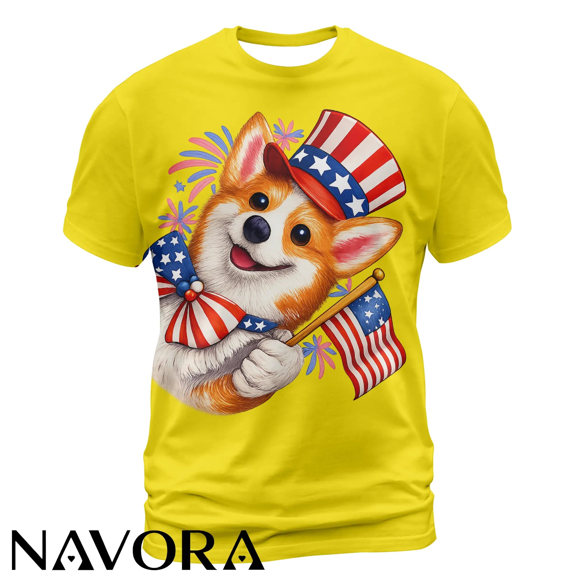 Cute Patriotic Corgi T-Shirt – 4th of July Independence Day Shirt