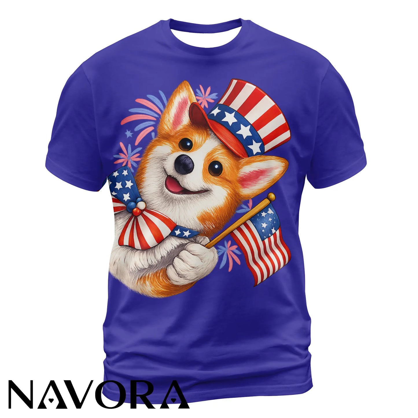 Cute Patriotic Corgi T-Shirt – 4th of July Independence Day Shirt