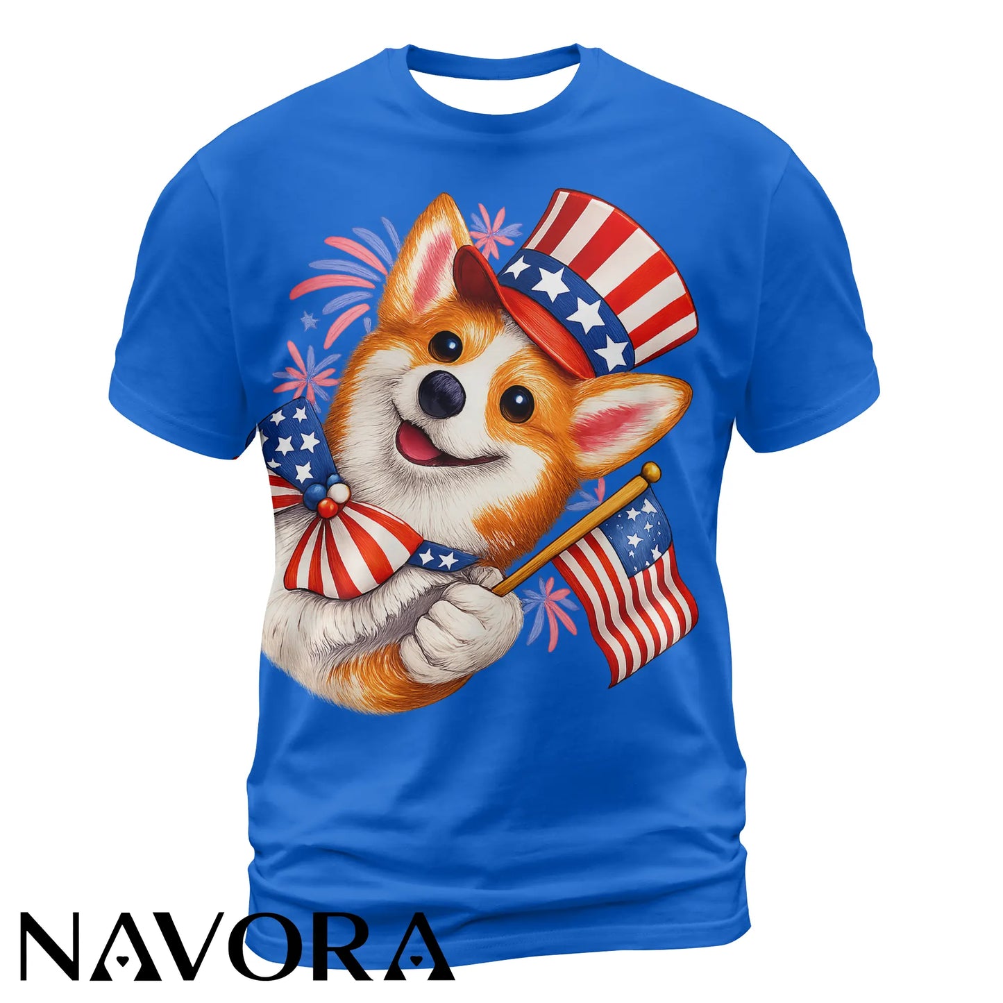 Cute Patriotic Corgi T-Shirt – 4th of July Independence Day Shirt