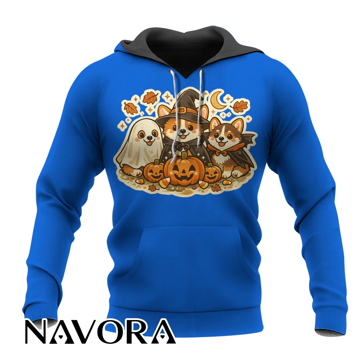 Cute Halloween Corgi T-Shirt with pumpkins ghost and fall design