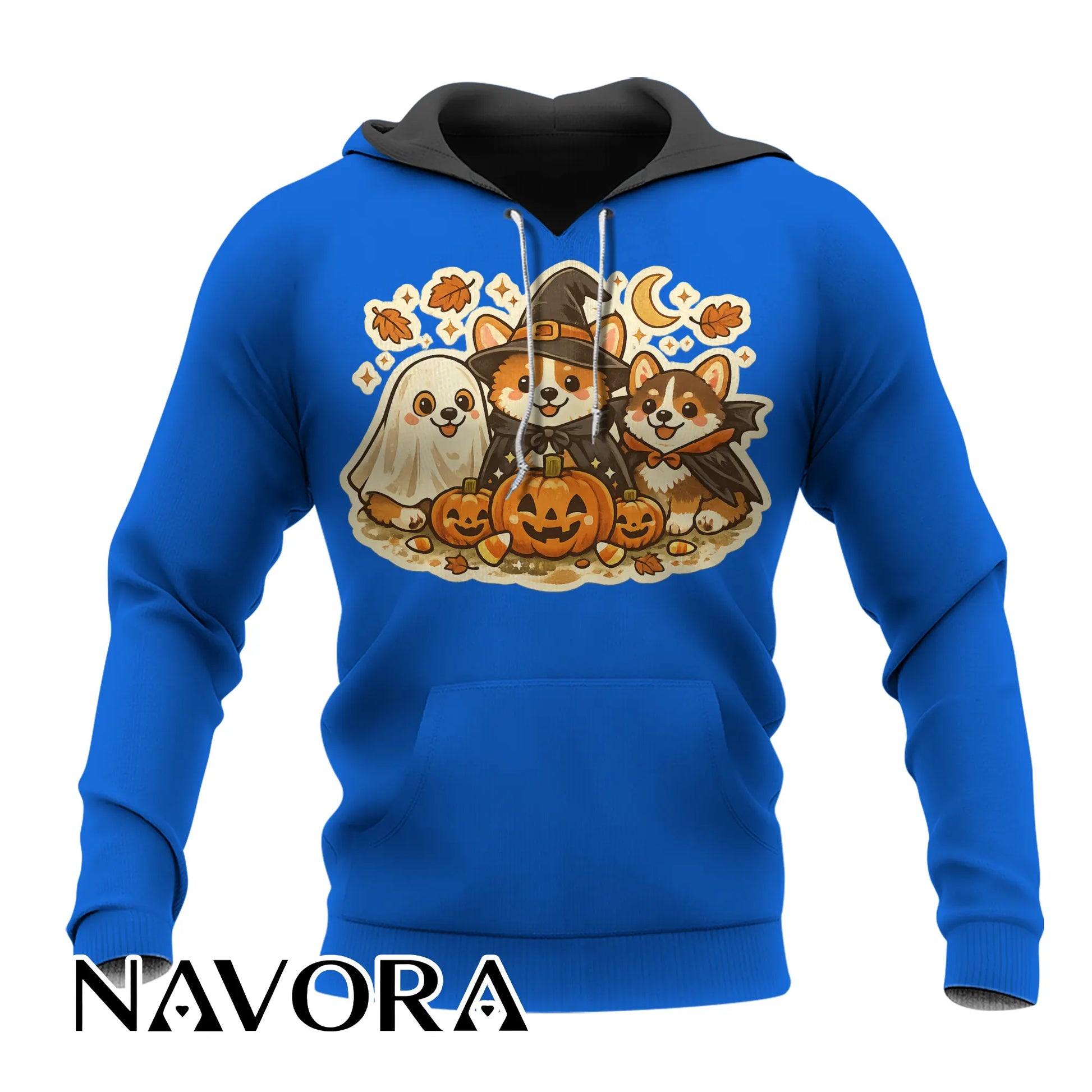 Cute Halloween Corgi T-Shirt with pumpkins ghost and fall design