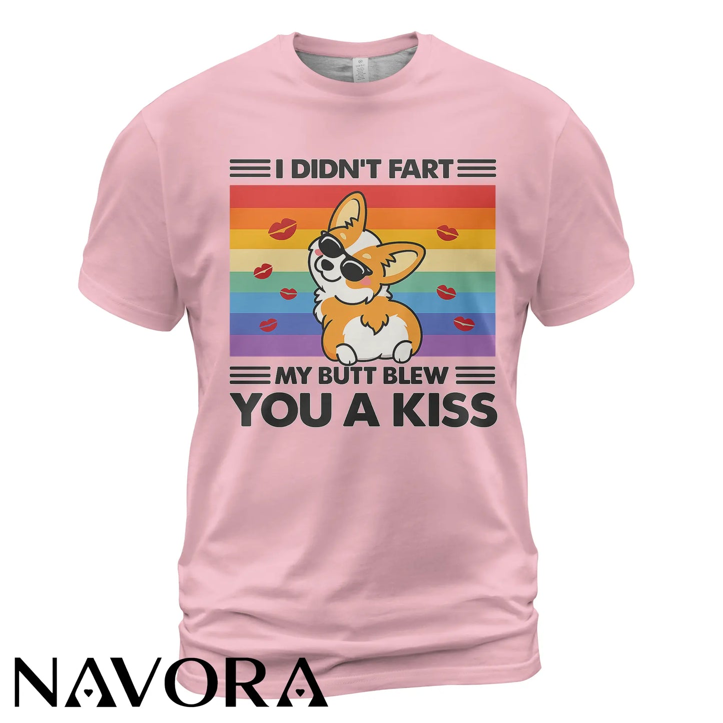 Funny Corgi T-Shirt Cute Rainbow Dog Graphic Tee