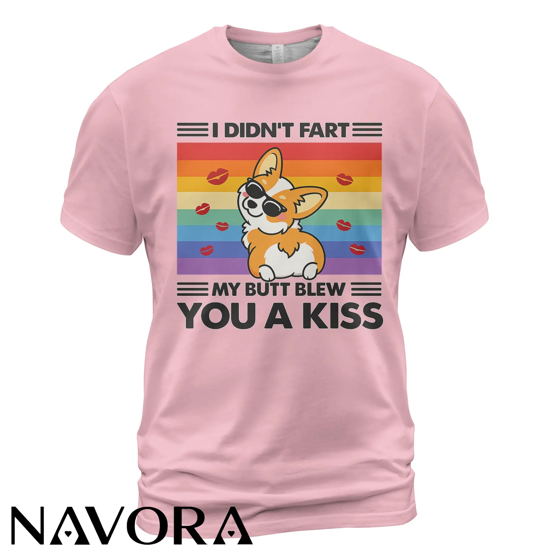 Funny Corgi T-Shirt Cute Rainbow Dog Graphic Tee