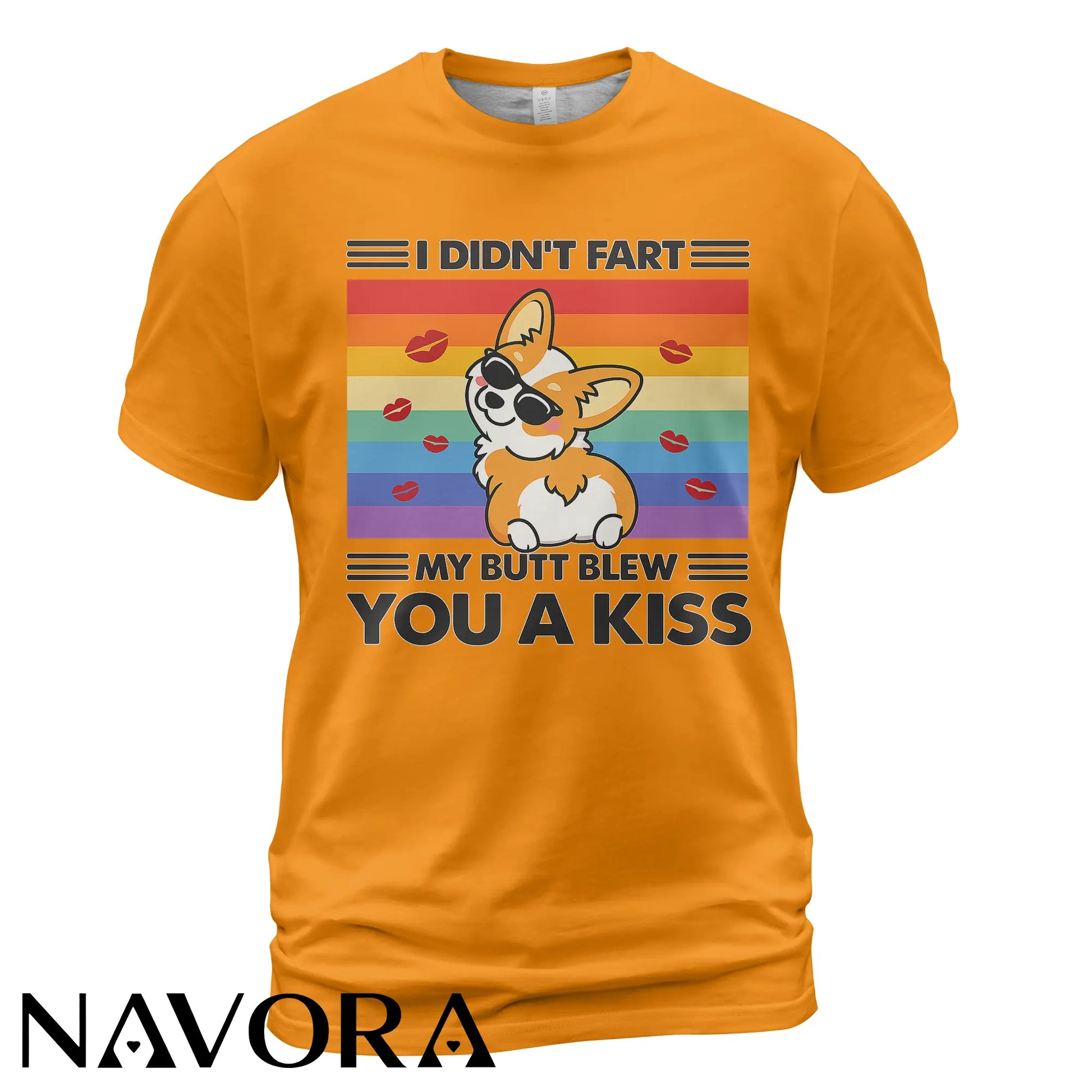 Funny Corgi T-Shirt Cute Rainbow Dog Graphic Tee