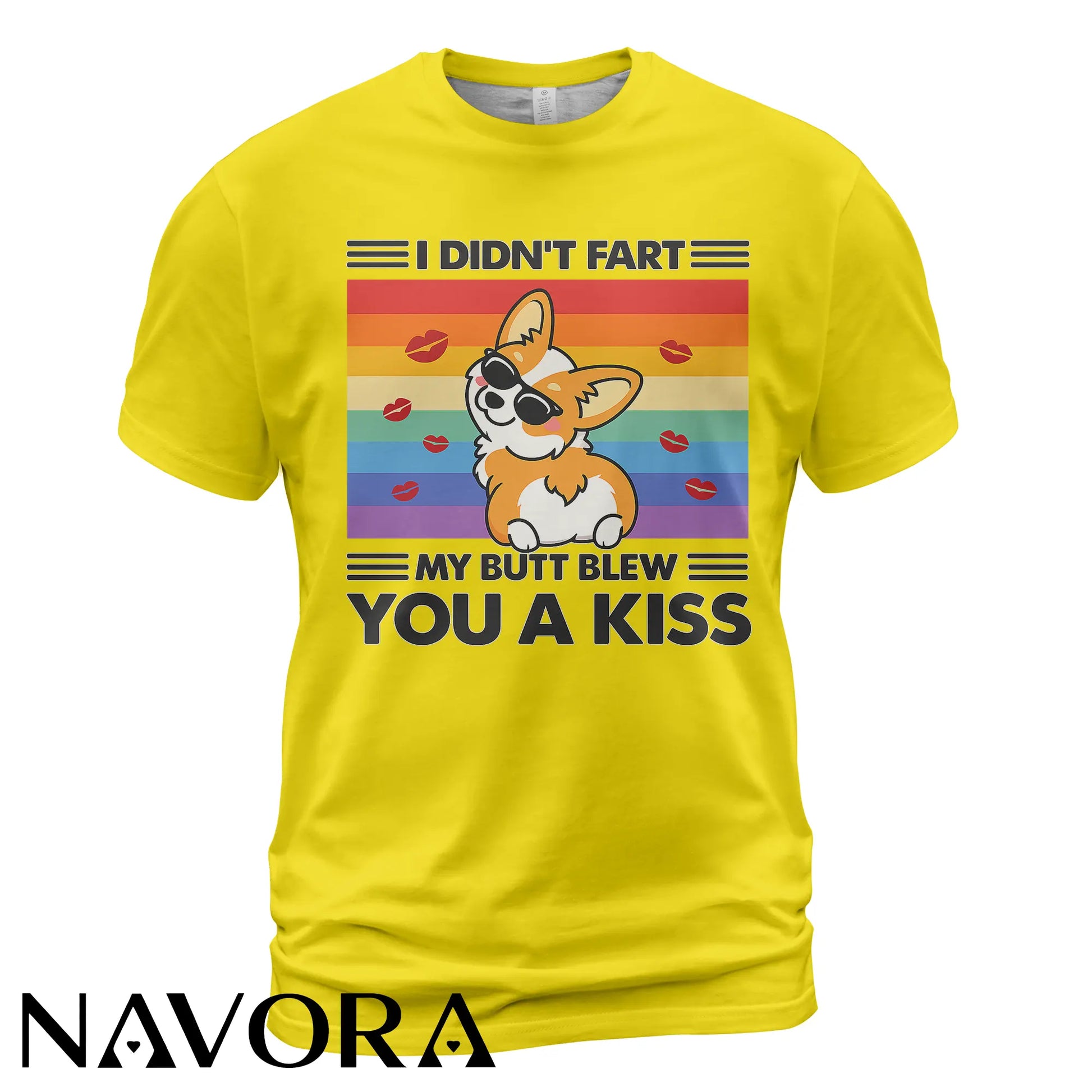 Funny Corgi T-Shirt Cute Rainbow Dog Graphic Tee