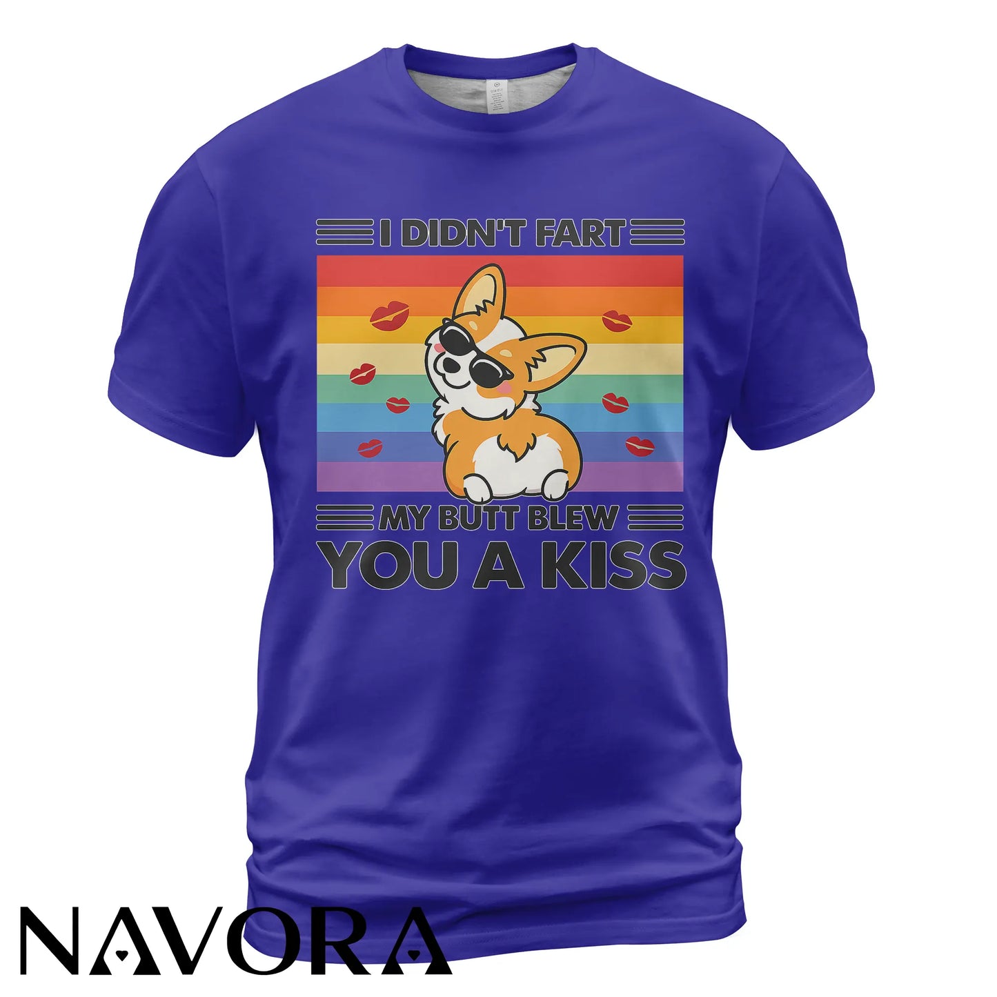 Funny Corgi T-Shirt Cute Rainbow Dog Graphic Tee
