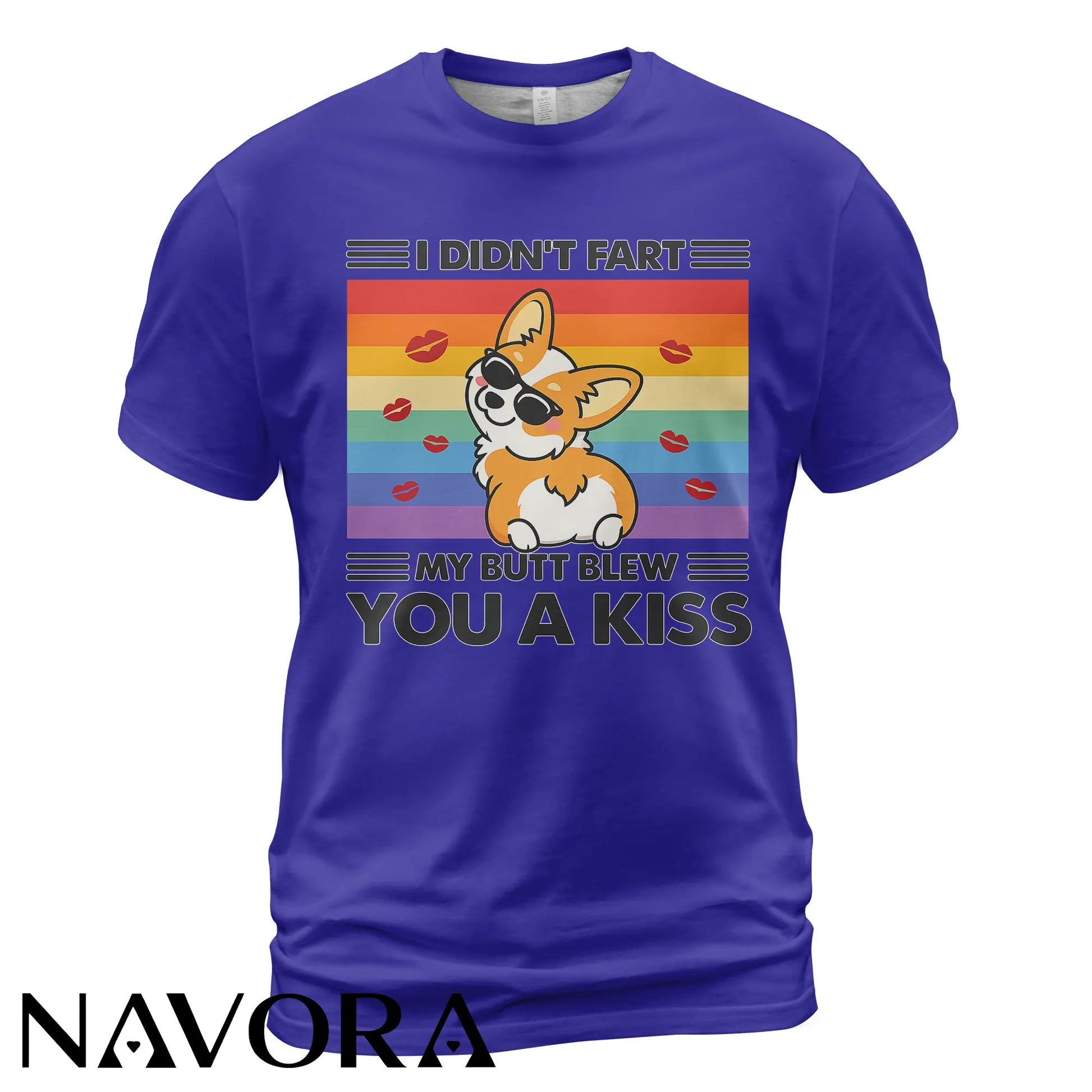 Funny Corgi T-Shirt Cute Rainbow Dog Graphic Tee