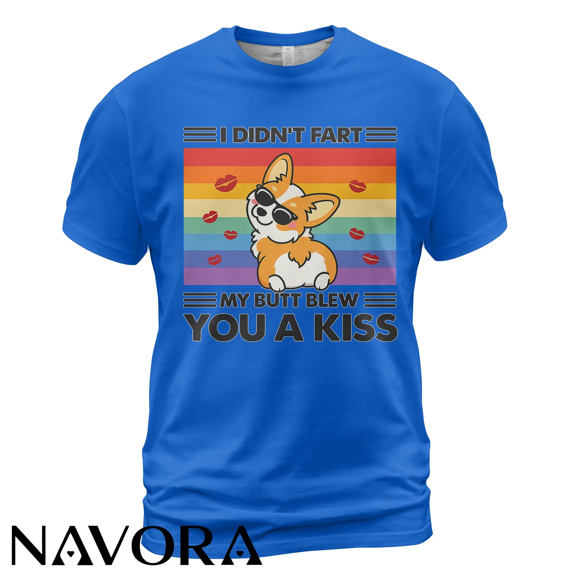 Funny Corgi T-Shirt Cute Rainbow Dog Graphic Tee