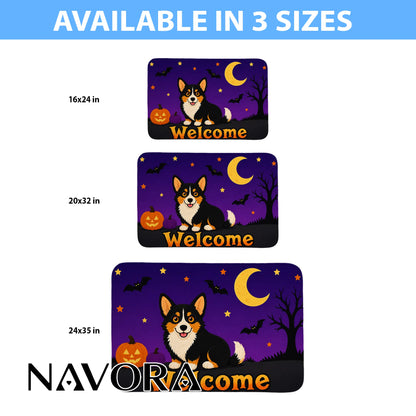 Halloween Corgi Welcome Doormat