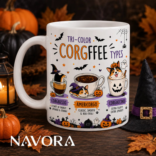 Halloween Corgi Mug, Corgffee Coffee Cup Gift