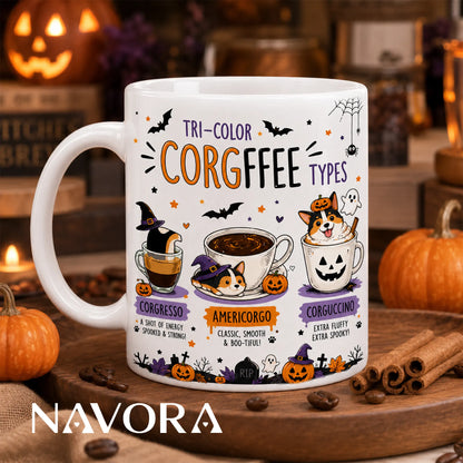 Halloween Corgi Mug, Corgffee Coffee Cup Gift