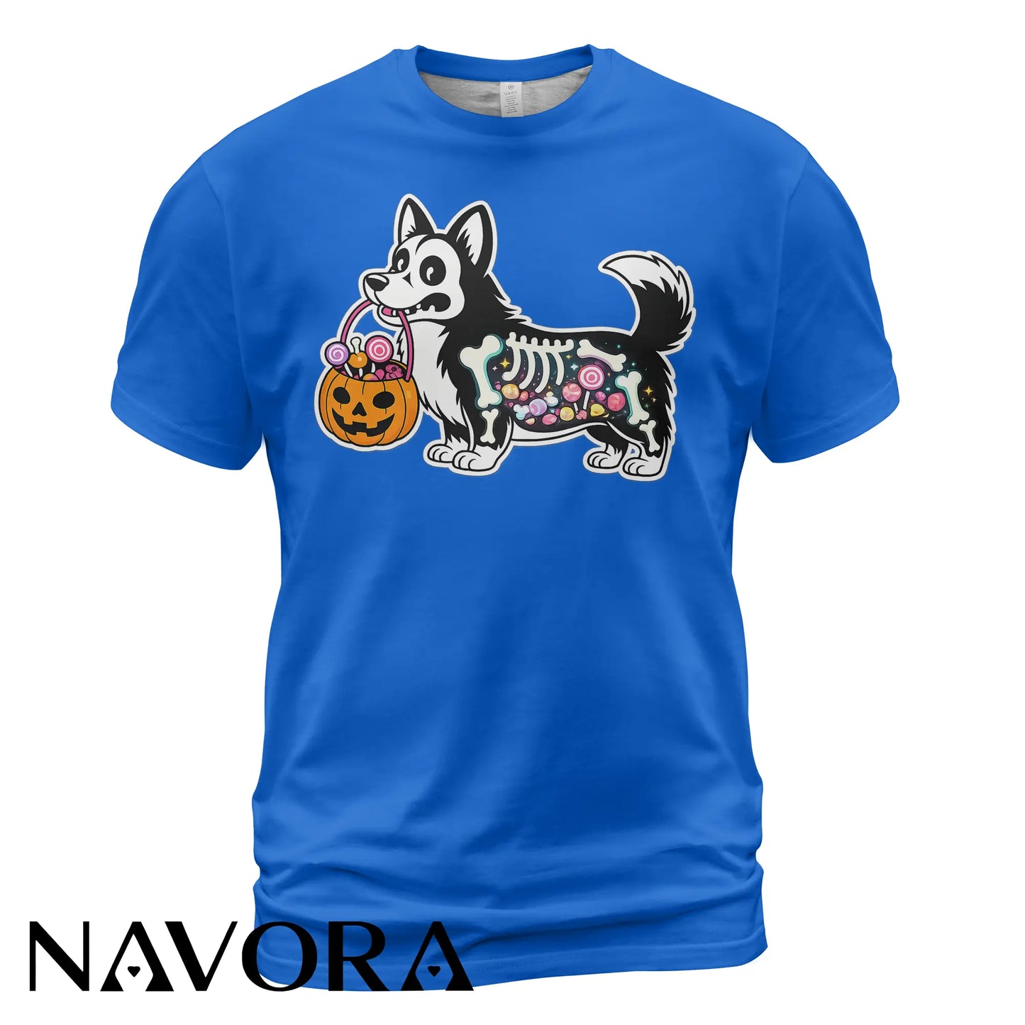 Halloween Corgi T-Shirt Hoodie – Cute X-Ray Candy Dog Shirt