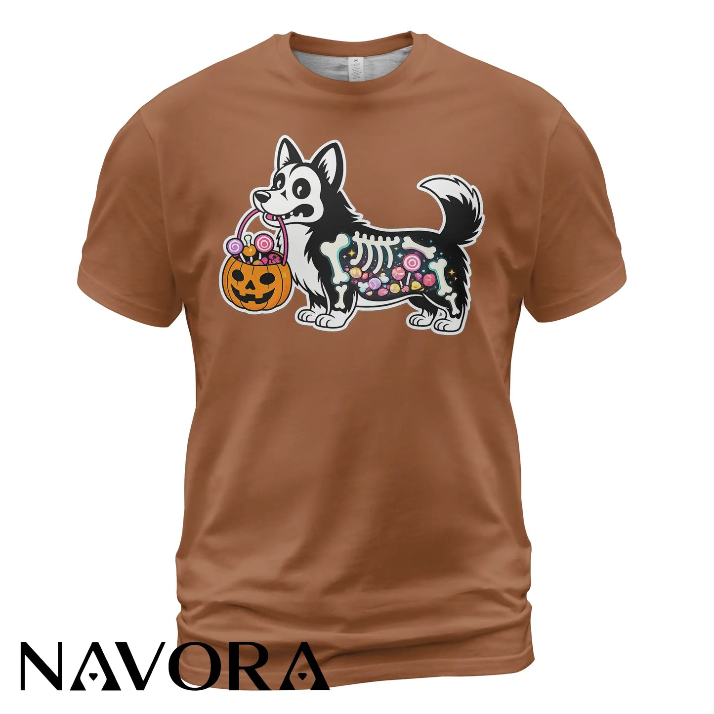 Halloween Corgi T-Shirt Hoodie – Cute X-Ray Candy Dog Shirt
