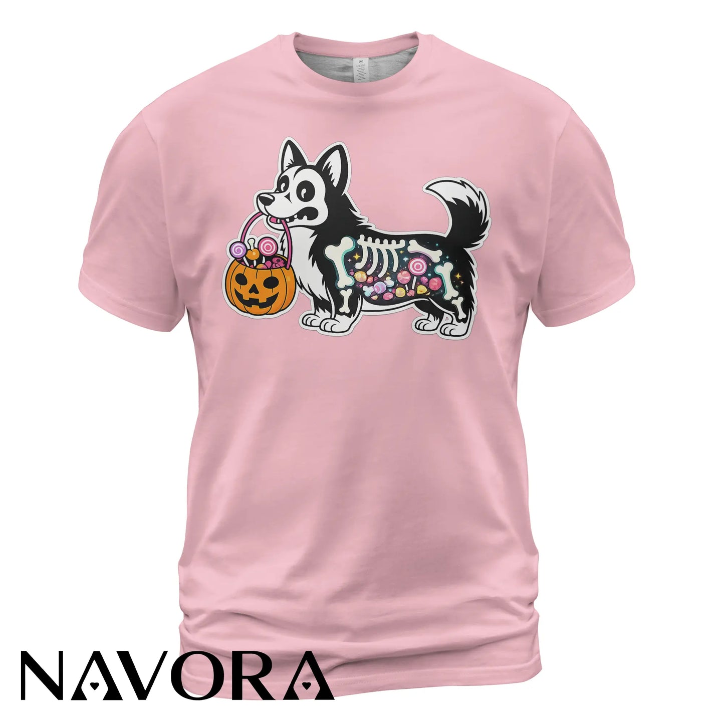 Halloween Corgi T-Shirt Hoodie – Cute X-Ray Candy Dog Shirt
