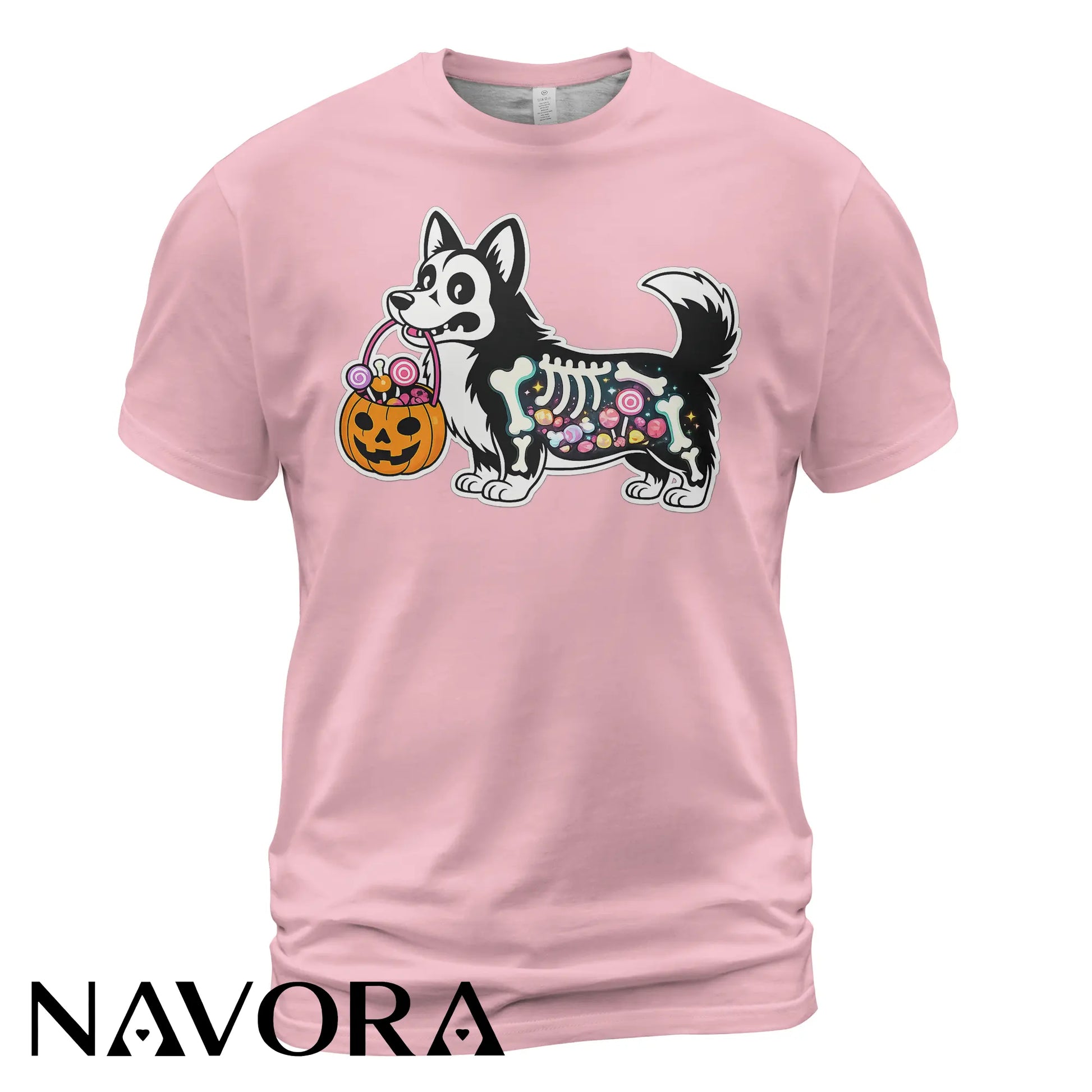 Halloween Corgi T-Shirt Hoodie – Cute X-Ray Candy Dog Shirt