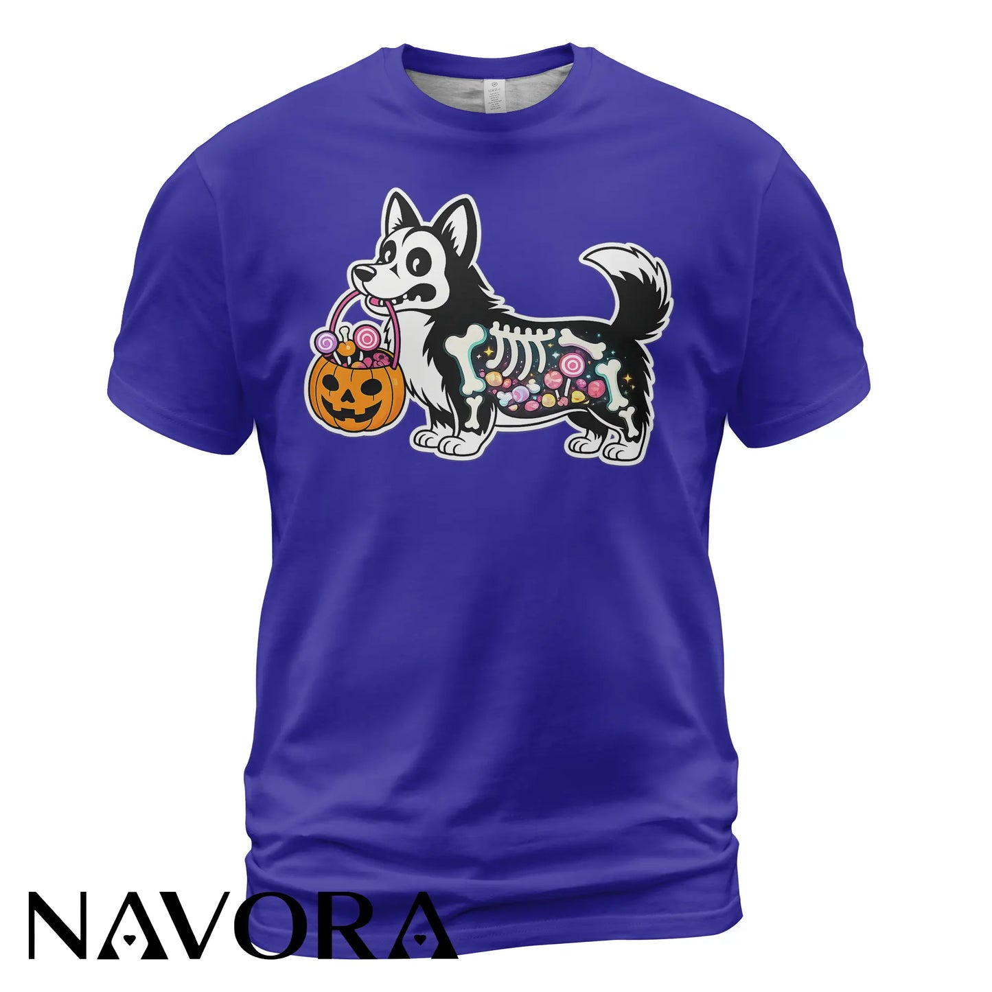 Halloween Corgi T-Shirt Hoodie – Cute X-Ray Candy Dog Shirt