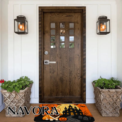 Halloween Corgi Welcome Doormat