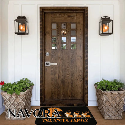 Halloween Corgi Welcome Doormat Personalized