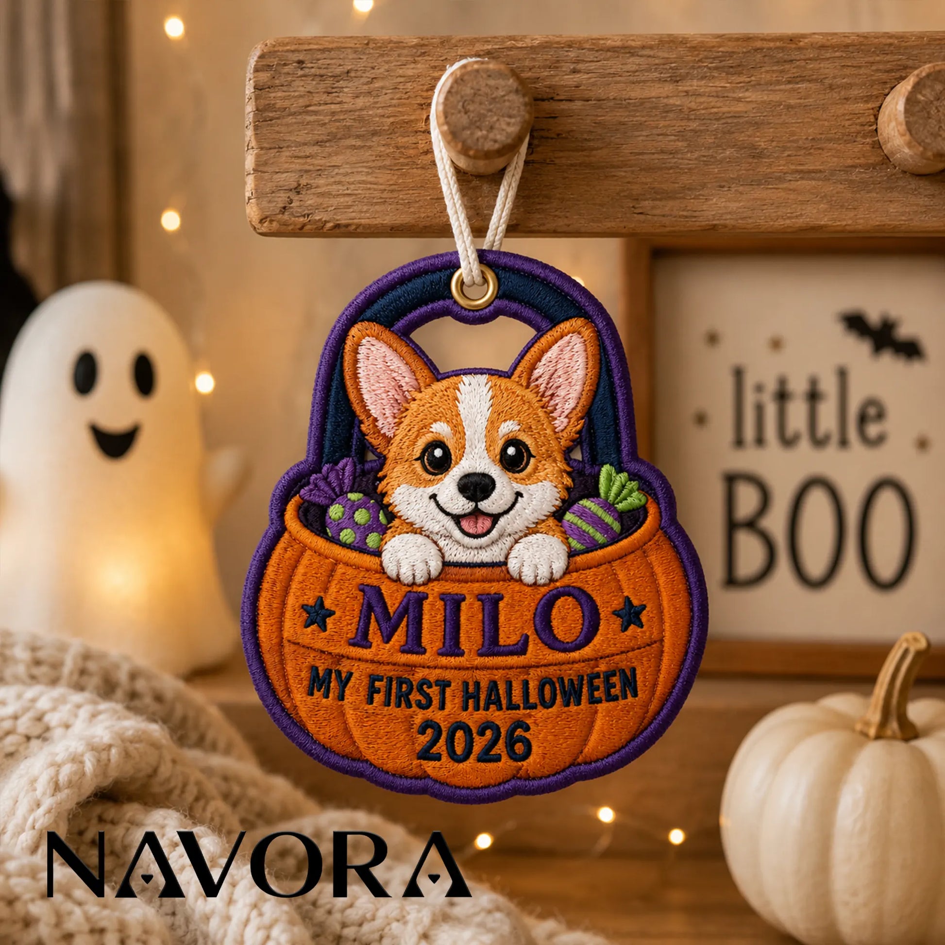 My First Halloween Corgi Ornament 2026