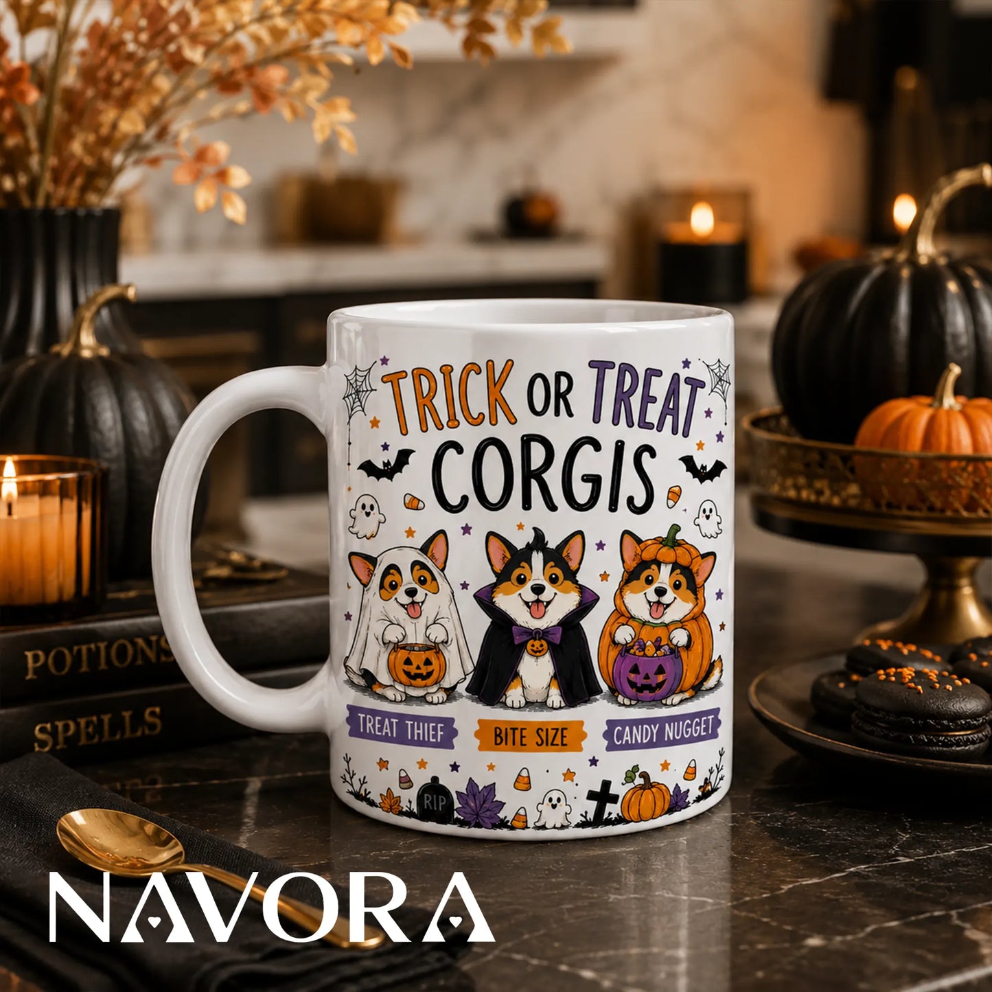 Trick or Treat Corgis Halloween Mug – Cute Dog Lover Gift