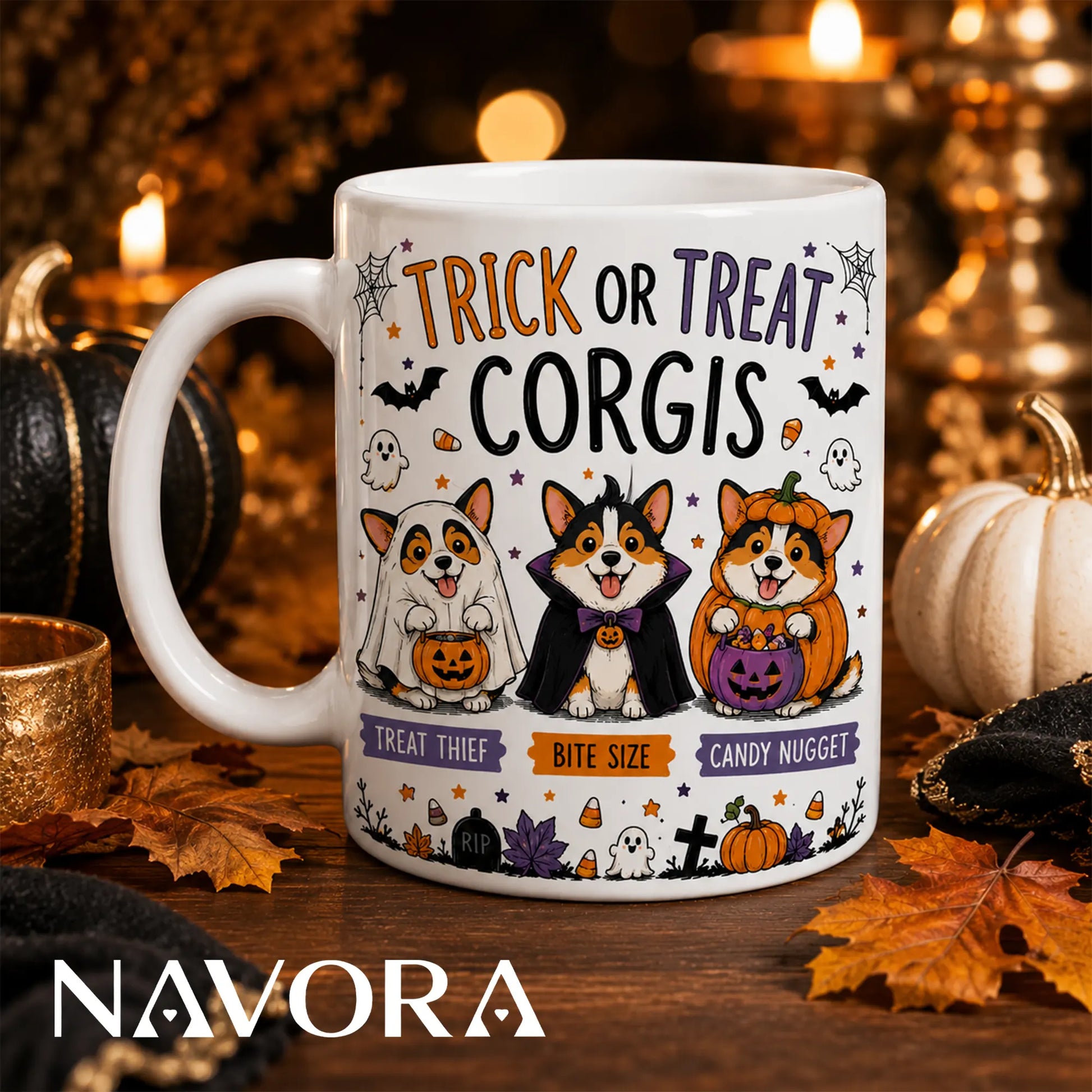Trick or Treat Corgis Halloween Mug – Cute Dog Lover Gift